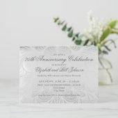 Elegant 25e zilveren huwelijksjubileum kaart (Staand voorkant)