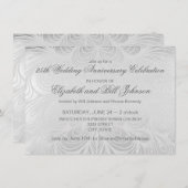Elegant 25e zilveren huwelijksjubileum kaart (Voorkant / Achterkant)