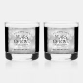 Elegant 25e zilveren huwelijksjubileum whisky glas (Achterkant)