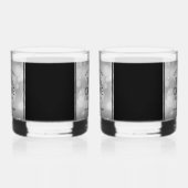 Elegant 25e zilveren huwelijksjubileum whisky glas (Rechts)