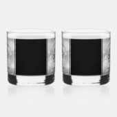 Elegant 25e zilveren huwelijksjubileum whisky glas (Links)