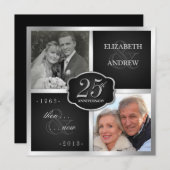 Elegant 25th Jubileum Party Vow Renewal Kaart (Voorkant / Achterkant)