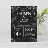 Elegant 25th Silver Jubileum Invite Kaart (Staand voorkant)