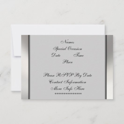 Elegant 25th Silver Jubileum Party-uitnodigingen Kaart (Achterkant)