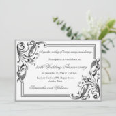 Elegant 25th Silver Wedding Anniversary Photo  Kaart (Staand voorkant)
