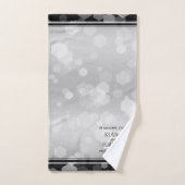 Elegant 25th Silver Wedding Jubileum Bad Handdoek (Handdoek)