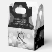 Elegant 25th Silver Wedding Jubileum Bedankdoosjes (Geopend)