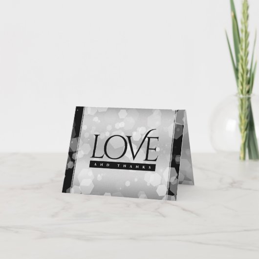 Elegant 25th Silver Wedding Jubileum Bedankkaart (Voorkant)