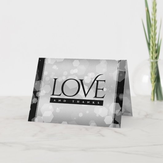 Elegant 25th Silver Wedding Jubileum Bedankkaart (Voorkant)