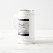 Elegant 25th Silver Wedding Jubileum Bierpul (Voorkant links)