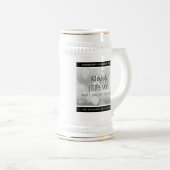 Elegant 25th Silver Wedding Jubileum Bierpul (Voorkant rechts)