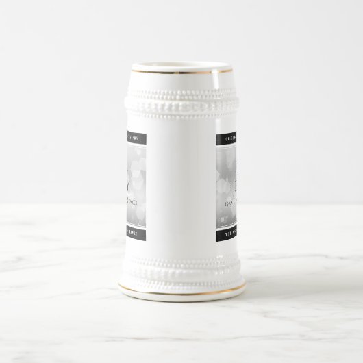 Elegant 25th Silver Wedding Jubileum Bierpul (Center)