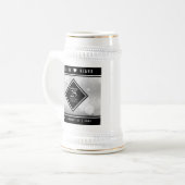 Elegant 25th Silver Wedding Jubileum Bierpul (Voorkant links)