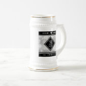 Elegant 25th Silver Wedding Jubileum Bierpul (Voorkant rechts)