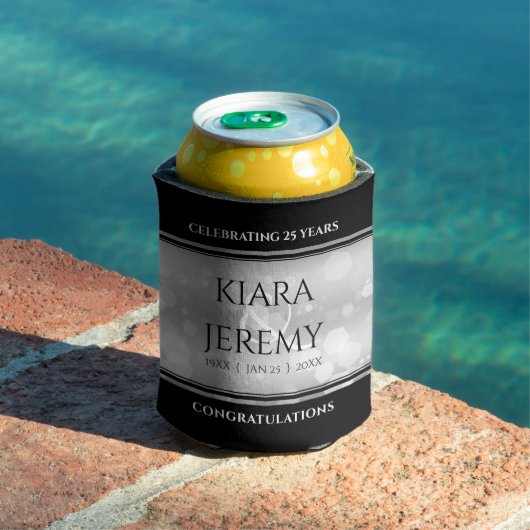 Elegant 25th Silver Wedding Jubileum Blikjeskoeler (Insitu Zwembad)