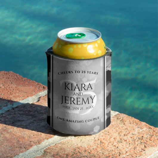 Elegant 25th Silver Wedding Jubileum Blikjeskoeler (Insitu Zwembad)