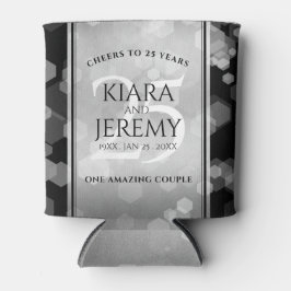 Elegant 25th Silver Wedding Jubileum Blikjeskoeler