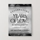 Elegant 25th Silver Wedding Jubileum Button (Voorkant)