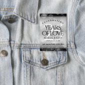 Elegant 25th Silver Wedding Jubileum Button (Insitu)