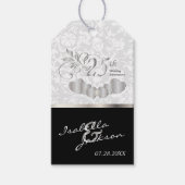 Elegant 25th Silver Wedding Jubileum Cadeaulabel (Voorkant)