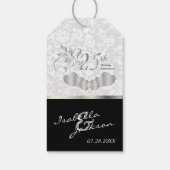 Elegant 25th Silver Wedding Jubileum Cadeaulabel (Achterkant)