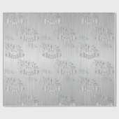 Elegant 25th Silver Wedding Jubileum Cadeaupapier (Vlak)