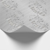Elegant 25th Silver Wedding Jubileum Cadeaupapier (Hoek)
