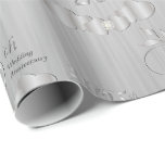 Elegant 25th Silver Wedding Jubileum Cadeaupapier<br><div class="desc">25e Zilverweddenschap Jubileum Gift Wrap. ⭐ 99% van mijn design in mijn winkel wordt in lagen gedaan. Dit maakt het voor u gemakkelijk resize en beweegt de grafiek en de tekst rond zodat het elk product perfect zal passen. ⭐ (Zorg ervoor dat u de grootte van de afbeeldingen zo nodig...</div>