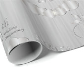 Elegant 25th Silver Wedding Jubileum Cadeaupapier (Rol Hoek)