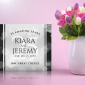 Elegant 25th Silver Wedding Jubileum Canvas Afdruk