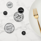 Elegant 25th Silver Wedding Jubileum Confetti (Groep)