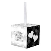 Elegant 25th Silver Wedding Jubileum Decoratie (Achter hoekig)