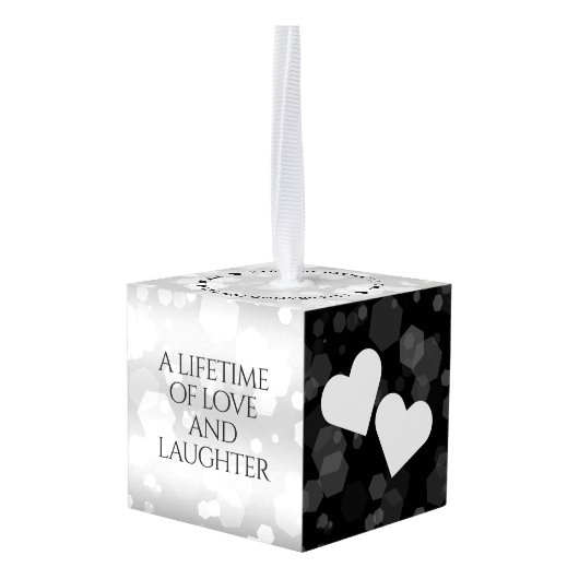 Elegant 25th Silver Wedding Jubileum Decoratie (Achter hoekig)