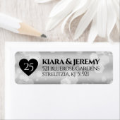 Elegant 25th Silver Wedding Jubileum Etiket (Insitu)