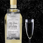 Elegant 25th Silver Wedding Jubileum Flessenhanger