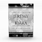 Elegant 25th Silver Wedding Jubileum Fotoblokken (Voorkant)