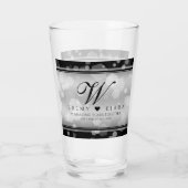 Elegant 25th Silver Wedding Jubileum Glas (Achterkant)