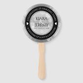 Elegant 25th Silver Wedding Jubileum Handwaaier (Voorkant)