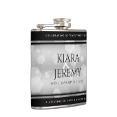 Elegant 25th Silver Wedding Jubileum Heupfles (Rechts)