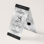Elegant 25th Silver Wedding Jubileum Kaart (Achterkant)