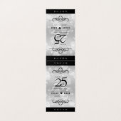 Elegant 25th Silver Wedding Jubileum Kaart (Buitenkant ongevouwen)