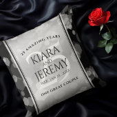 Elegant 25th Silver Wedding Jubileum Kussen