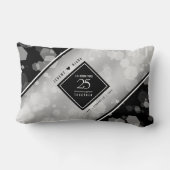 Elegant 25th Silver Wedding Jubileum Kussen (Achterkant)