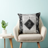 Elegant 25th Silver Wedding Jubileum Kussen (Stoel)