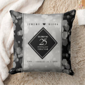 Elegant 25th Silver Wedding Jubileum Kussen (Deken)