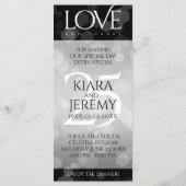 Elegant 25th Silver Wedding Jubileum Menu (Achterkant)