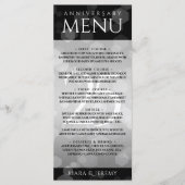 Elegant 25th Silver Wedding Jubileum Menu (Voorkant)