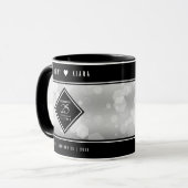 Elegant 25th Silver Wedding Jubileum Mok (Voorkant links)