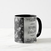 Elegant 25th Silver Wedding Jubileum Mok (Voorkant rechts)