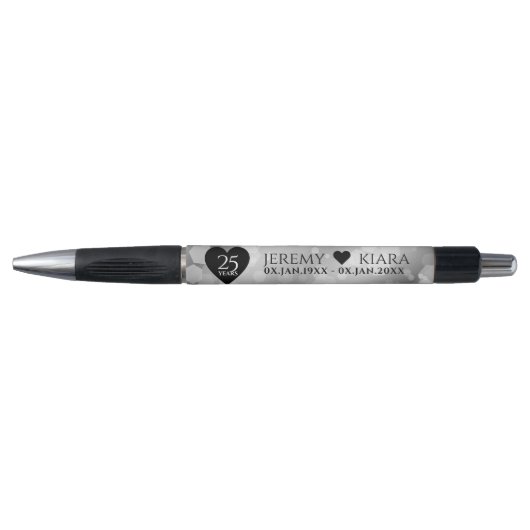 Elegant 25th Silver Wedding Jubileum Pen (Voorkant)